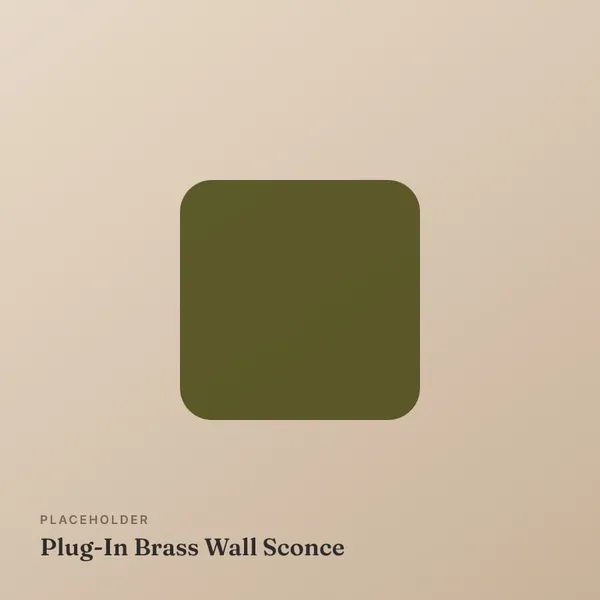 Plug-In Brass Wall Sconce