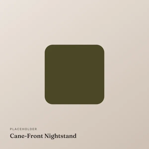 Cane-Front Nightstand