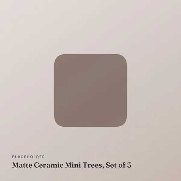 Matte Ceramic Mini Trees, Set of 3