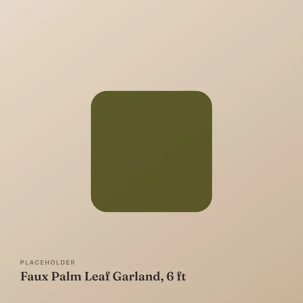 Faux Palm Leaf Garland, 6 ft