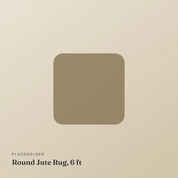 Round Jute Rug, 6 ft