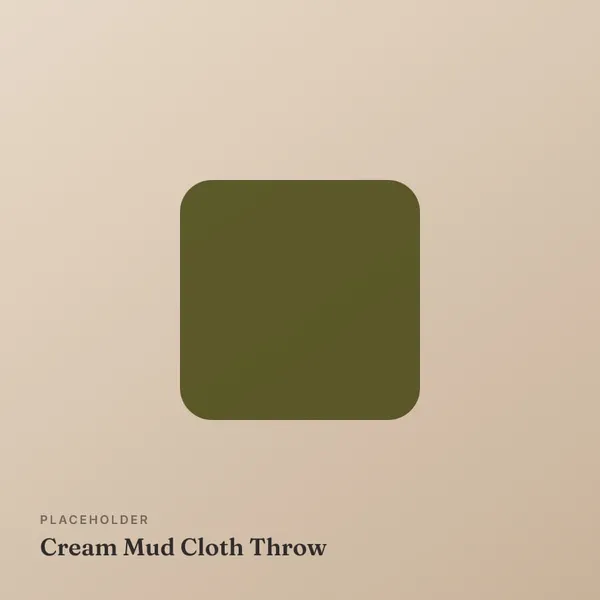 Cream Mud Cloth Throw