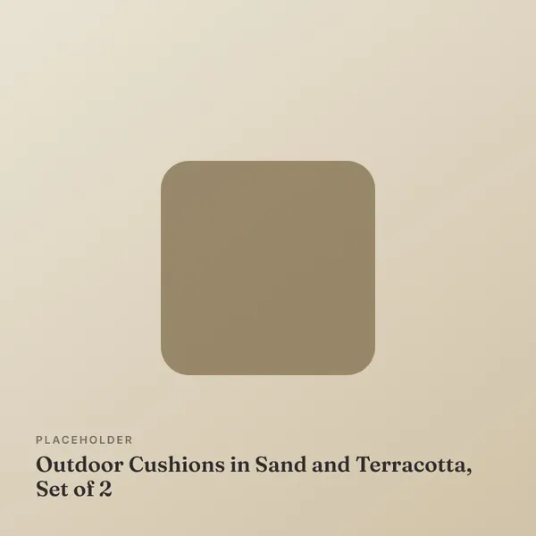 Outdoor Cushions in Sand and Terracotta, Set of 2