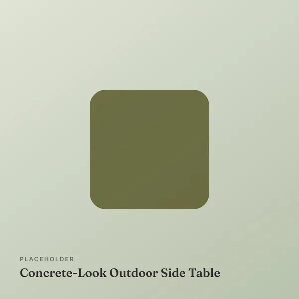 Concrete-Look Outdoor Side Table