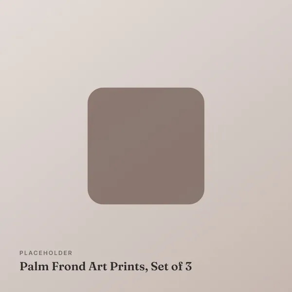 Palm Frond Art Prints, Set of 3