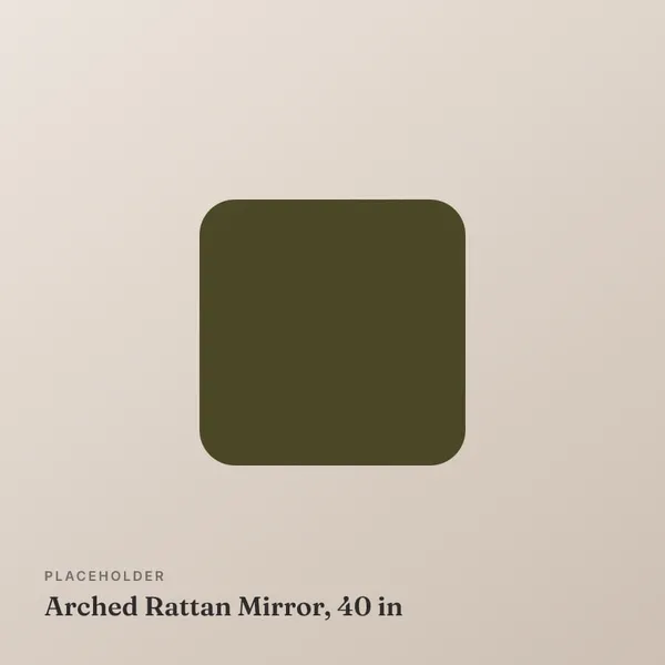 Arched Rattan Mirror, 40 in
