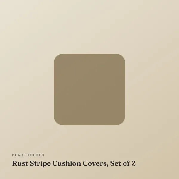 Rust Stripe Cushion Covers, Set of 2