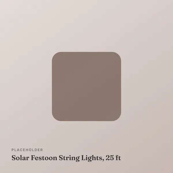 Solar Festoon String Lights, 25 ft