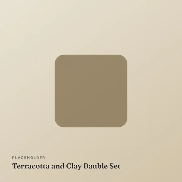 Terracotta and Clay Bauble Set