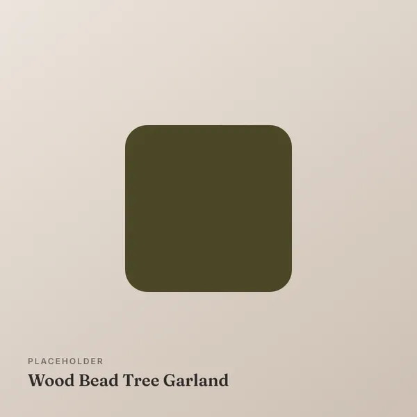 Wood Bead Tree Garland
